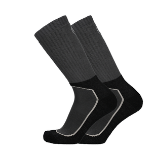 Wandersocken anthrazit mit kontrastierendem Einsatz und verstärkter Ferse/Fußgewölbe