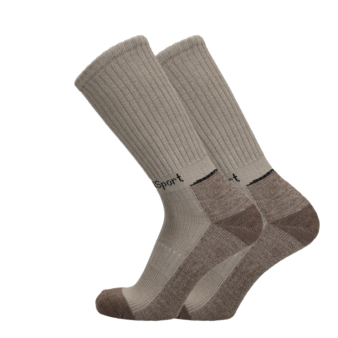 Napa dicke Merino Wandersocken in Dunkelgrau mit geripptem Bund und Fersenverstärkung
