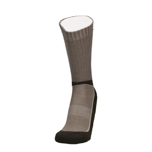 Wandersocken Taupe Melange mit durchgehendem kontrastierendem Einsatz am Spann