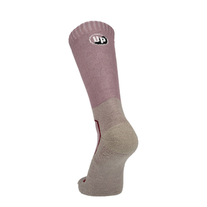 Rosa Wandersocke mit Meshstruktur und Knöchelband