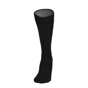 Schwarze Merino Socke, hohes Crew-Modell mit offenem Schaftrand