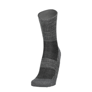 Merino Laufsocke grau mit verdickten Fersen- und Zehenflächen