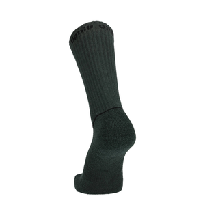 Schwarze Merino Socke, gerippter Schaft und bequemer Bund