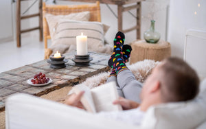 Regenbogenherzen Pattern Socke