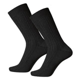 Druckfreie Socken mit 100% Merinowolle in Schwarz