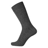 Druckfreie Socken mit 100% Merinowolle in Schwarz