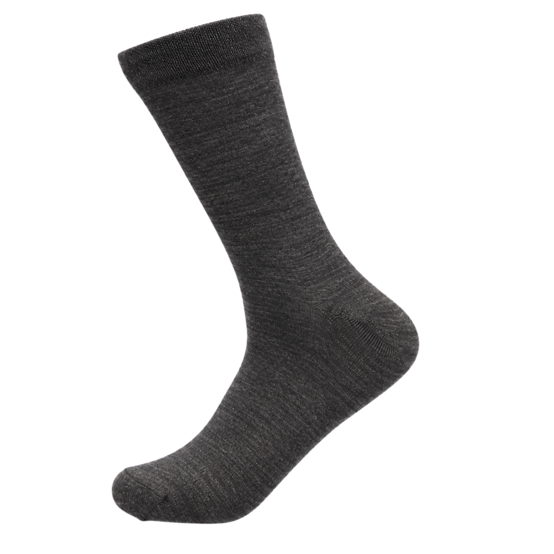 Merinowollsocken mit Frotteesohle, anthrazitgrau