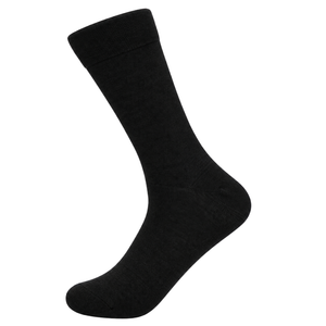 Merinowollsocken mit Frotteesohle, schwarz