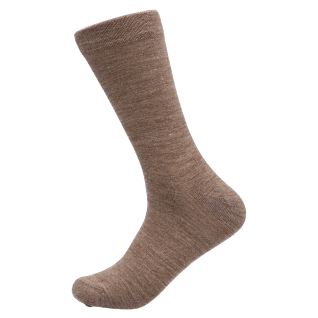 Merinowollsocken mit Frotteesohle, braun