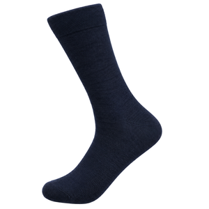 Merinowollsocken mit Frotteesohle, marineblau