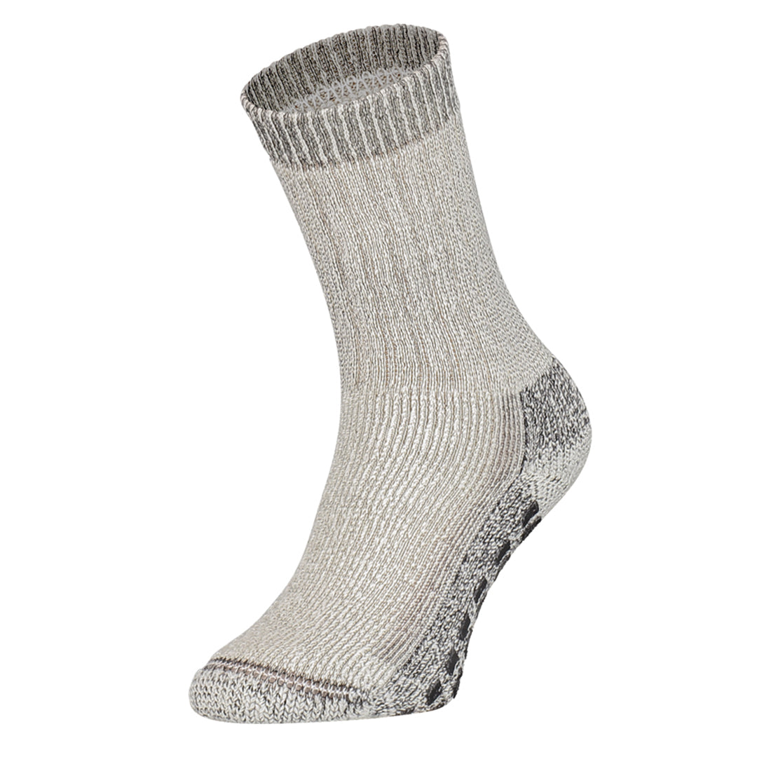 Warme Merino Socken mit Antirutsch und Frottee - S4