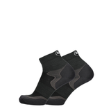 Graphitgrüne knöchelhohe Merino Wandersocken mit S-förmigem Spanneinsatz