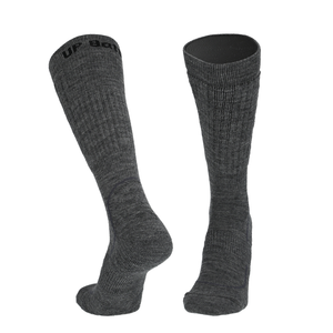 Dunkelgraue Merinosocken, Paar, mit geripptem Bund