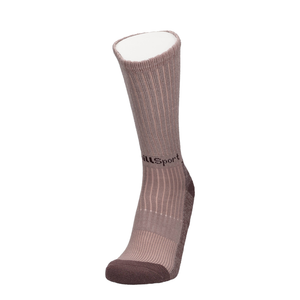 Merino Wandersocken rosa mit dunkelgrauer Ferse und Zehe, gerippter Schaft