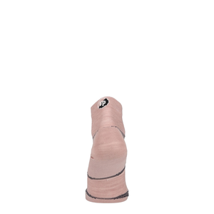 Merino Wandersocke zartrosa mit schwarzem Fersen- und Zehenrand und 'up' Logo oben