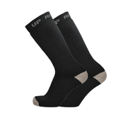Arctic extra warme Merinosocken: schwarz mit beiger Ferse und Zehe, Paar