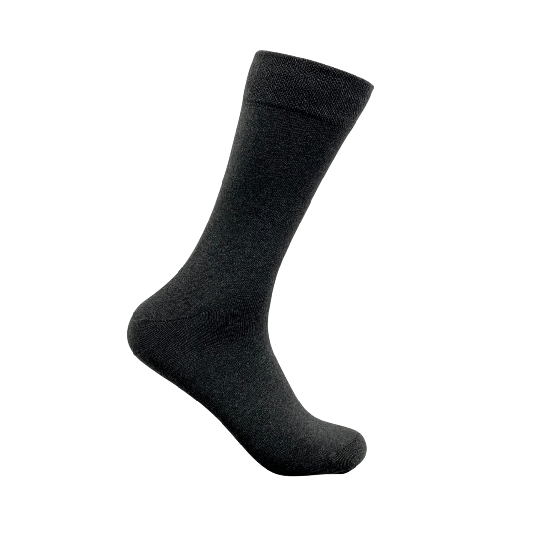 Classic Socken für jeden Tag, schwarze Socken mit breitem Bund