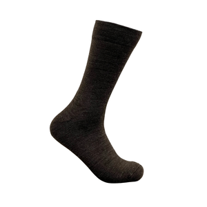 Classic Socken für jeden Tag, dunkelbraun meliert, weicher Bund