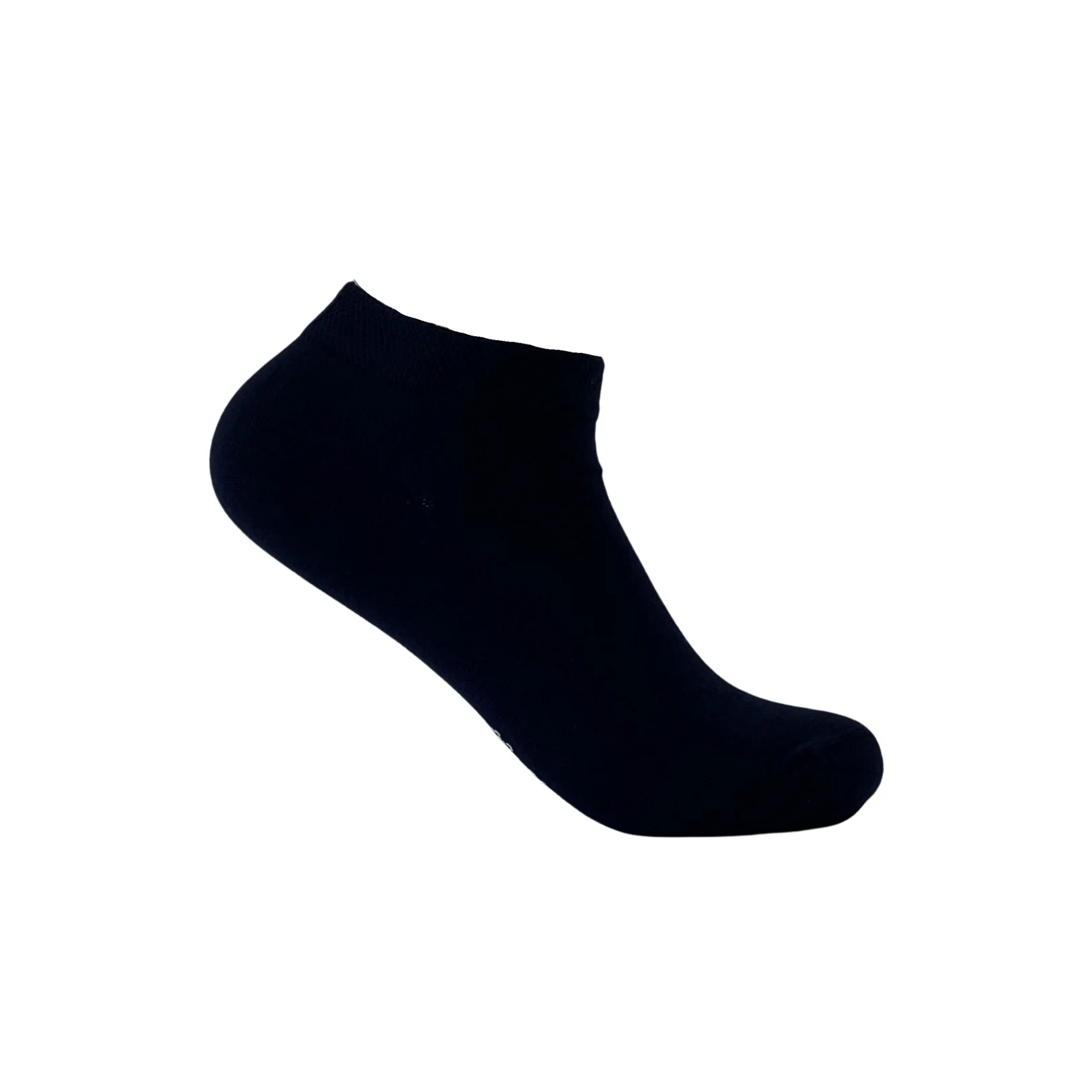 Dunkelblaue Sneakersocken in Knöchelhöhe, gerippter Bund