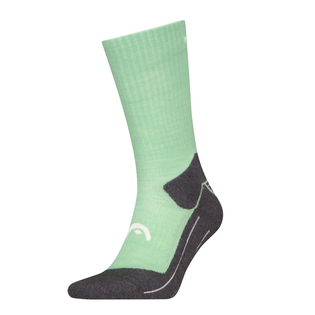 HEAD Wandersocken in Mintgrün und Schwarz, Thermo-Socken für Damen und Herren, hoher Komfort und Funktionalität.